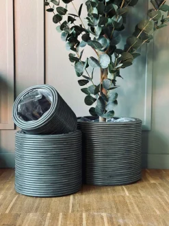 Plantekurv Grå - Sæt af 3 stk.