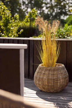 Plantekurve i natur rattan - 2 stk