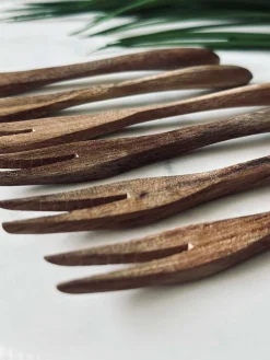 Pålægsgafler Akacia - 6 stk