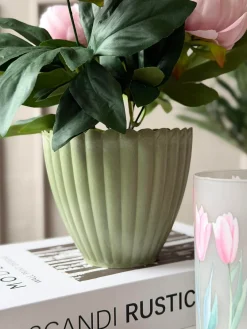 Potte i beton look - Lille Grøn