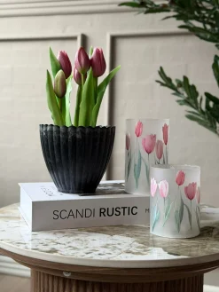 Potte i beton look - Lille Grå