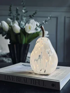 Pære med lys - Hvid