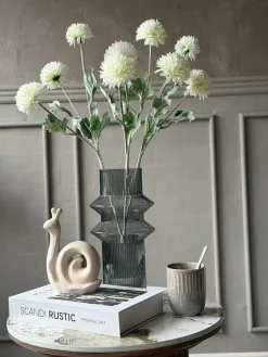 Prydløg stilk 60 cm - Hvid