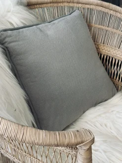 Pude med fyld - Grå / Mint 43x43