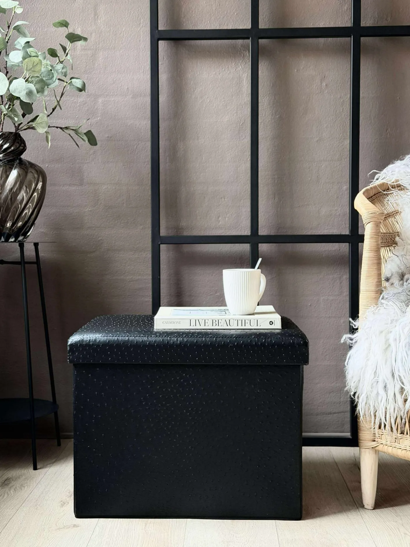 Puf med opbevaring - Mellem