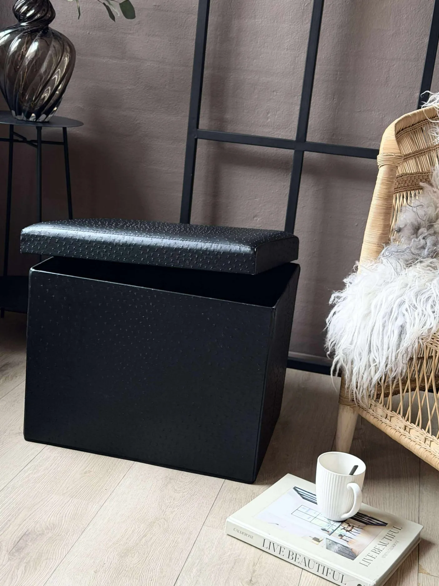 Puf med opbevaring - Mellem