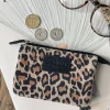 Pung i blød ruskind - Leopard