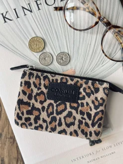Pung i blød ruskind - Leopard