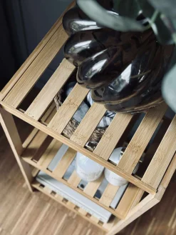 Reol med 3 hylder - Bambus