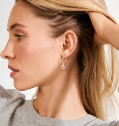 Øreringe AIR hoop sølvbelagt