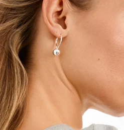 Øreringe AIR hoop sølvbelagt