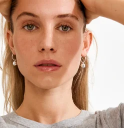 Øreringe AIR hoop sølvbelagt