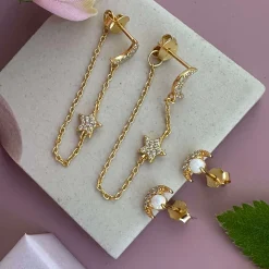 Øreringe Alva - Dobbelt sæt Sterling silver