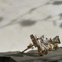 Øreringe ARIELLE m. Sløjfe og zirkoner