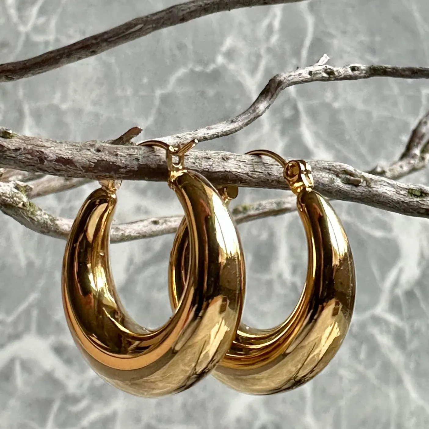 Øreringe Baby 18K forgyldt Vandfast