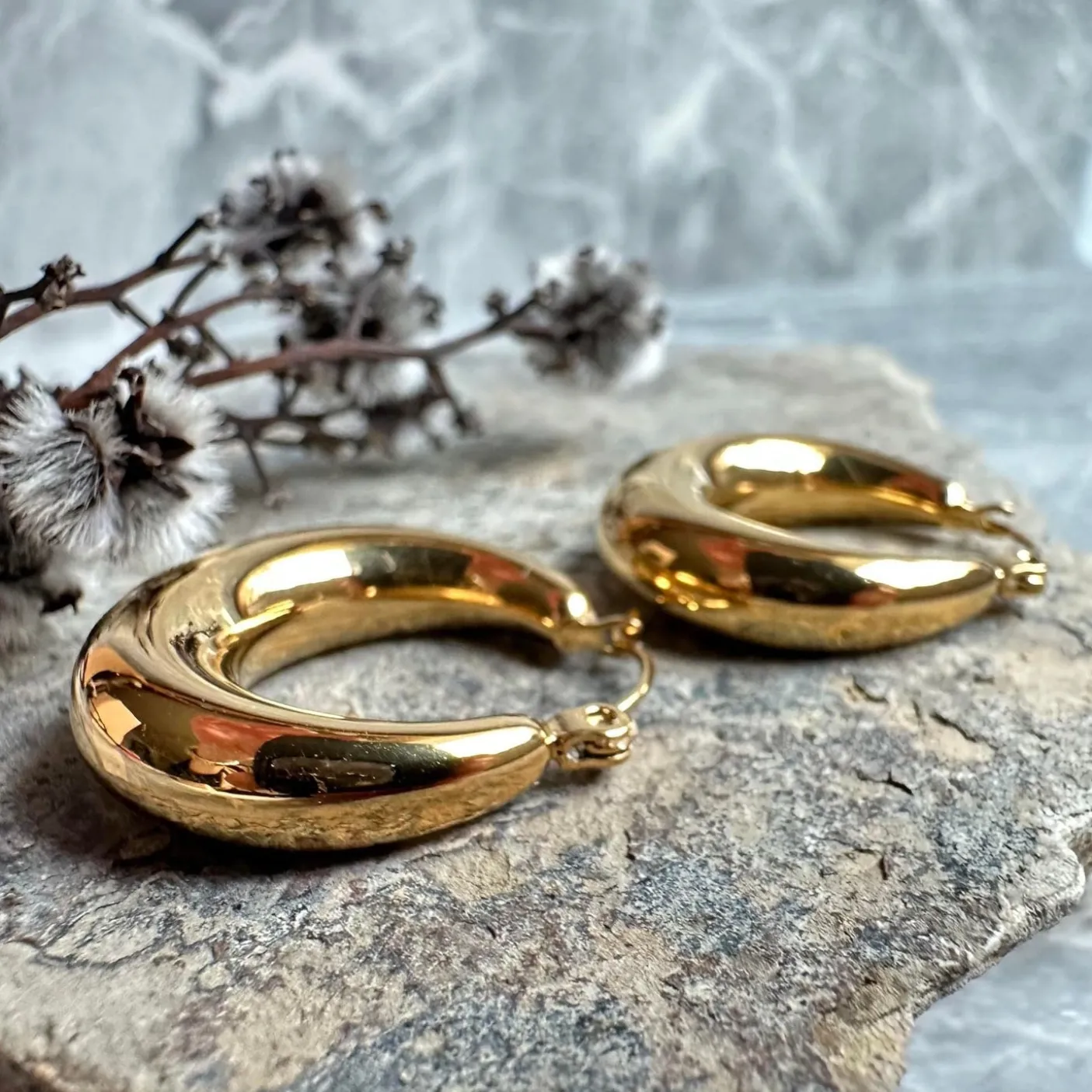 Øreringe Baby 18K forgyldt Vandfast