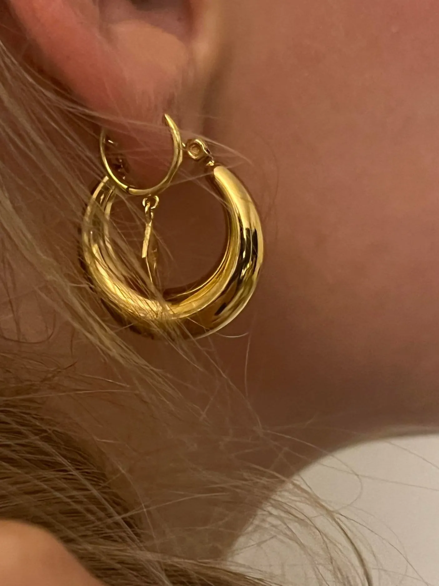 Øreringe Baby 18K forgyldt Vandfast