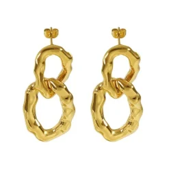 Øreringe Charlie forgyldt - Vandfast