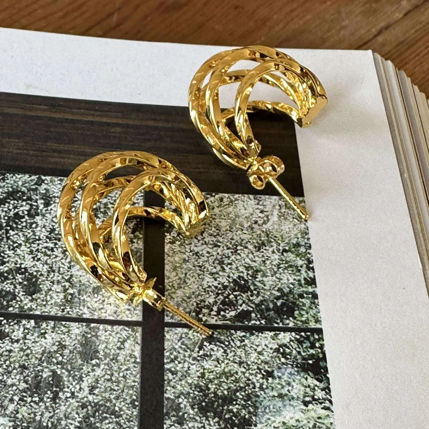 Øreringe Cornelia 20 mm - Forgyldt