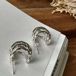 Øreringe Cornelia 20 mm - Sølvbelagt