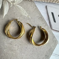 Øreringe Eileen 18K forgyldt