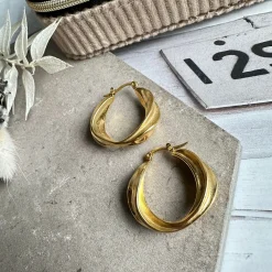 Øreringe Eileen 18K forgyldt