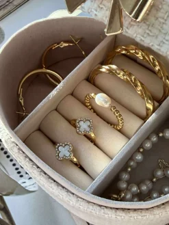 Øreringe ELLIE - forgyldt og besat med zirkoner