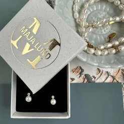 Øreringe Freya m. Ferskvandsperle