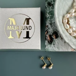 Øreringe Freya m. Ferskvandsperle