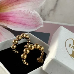 Øreringe Gunilla 20 mm - 18k forgyldt