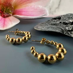 Øreringe Gunilla 20 mm - 18k forgyldt