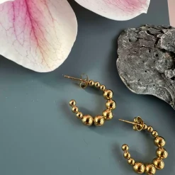 Øreringe Gunilla 20 mm - 18k forgyldt