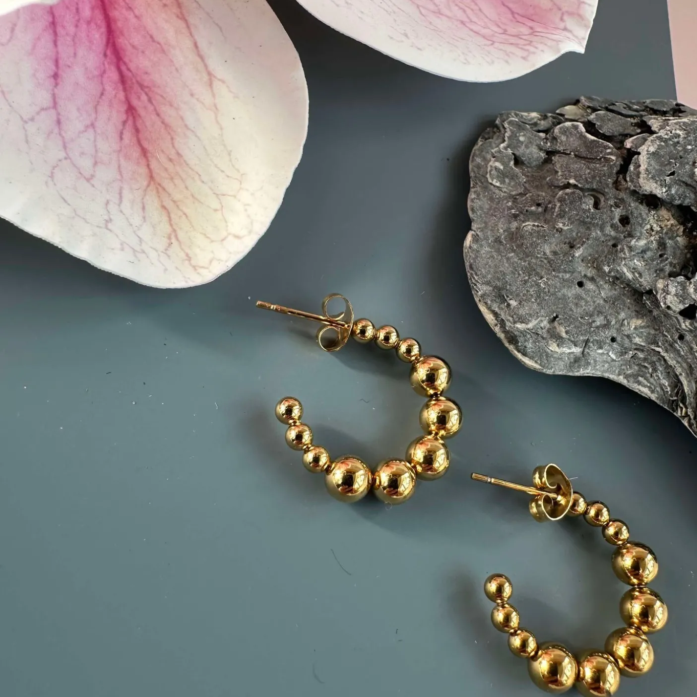 Øreringe Gunilla 20 mm - 18k forgyldt