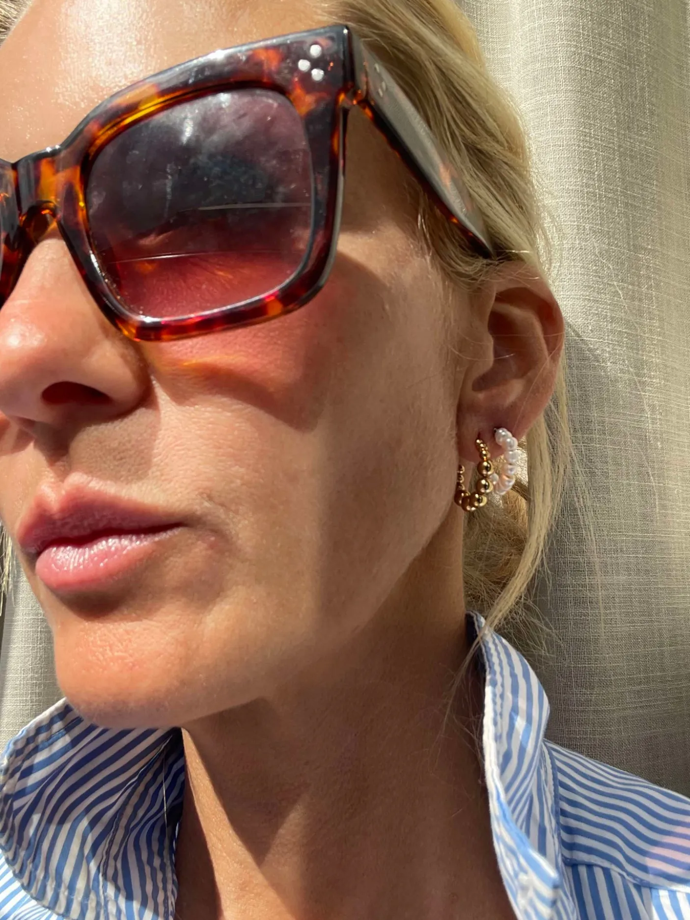 Øreringe Gunilla 20 mm - 18k forgyldt