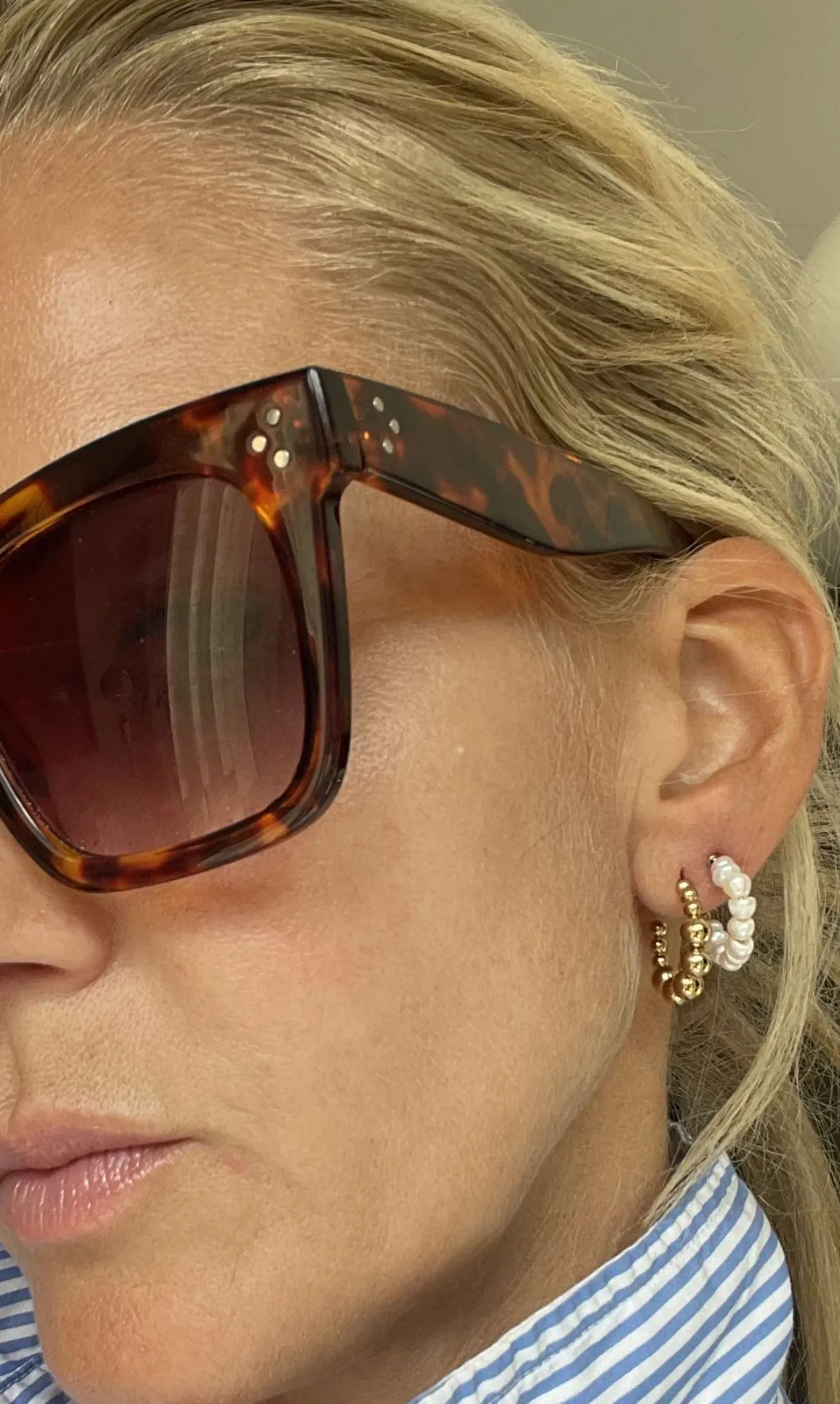 Øreringe Gunilla 20 mm - 18k forgyldt