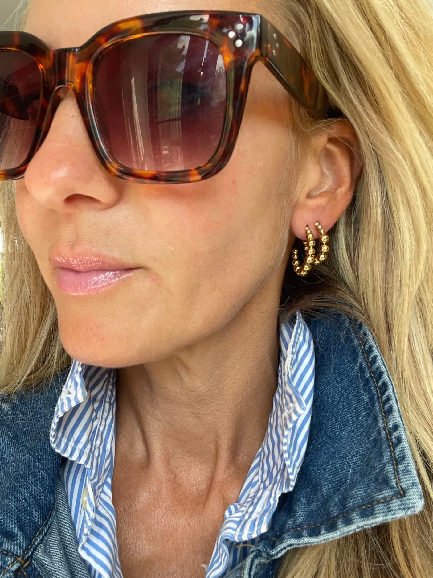 Øreringe Gunilla 20 mm - 18k forgyldt