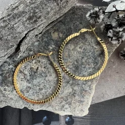 Øreringe Hallie twist hoop - forgyldt