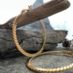 Øreringe Hallie twist hoop - forgyldt