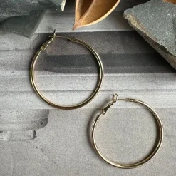 Øreringe Hazel 18k forgyldt