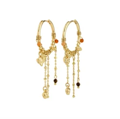 Øreringe Hoops med kæder og charms