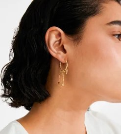 Øreringe Hoops med kæder og charms