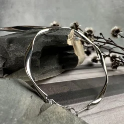 Øreringe Hope snoet Large - sølv-belagt