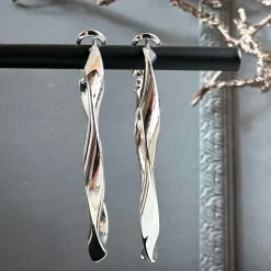 Øreringe Hope snoet sølv-belagt