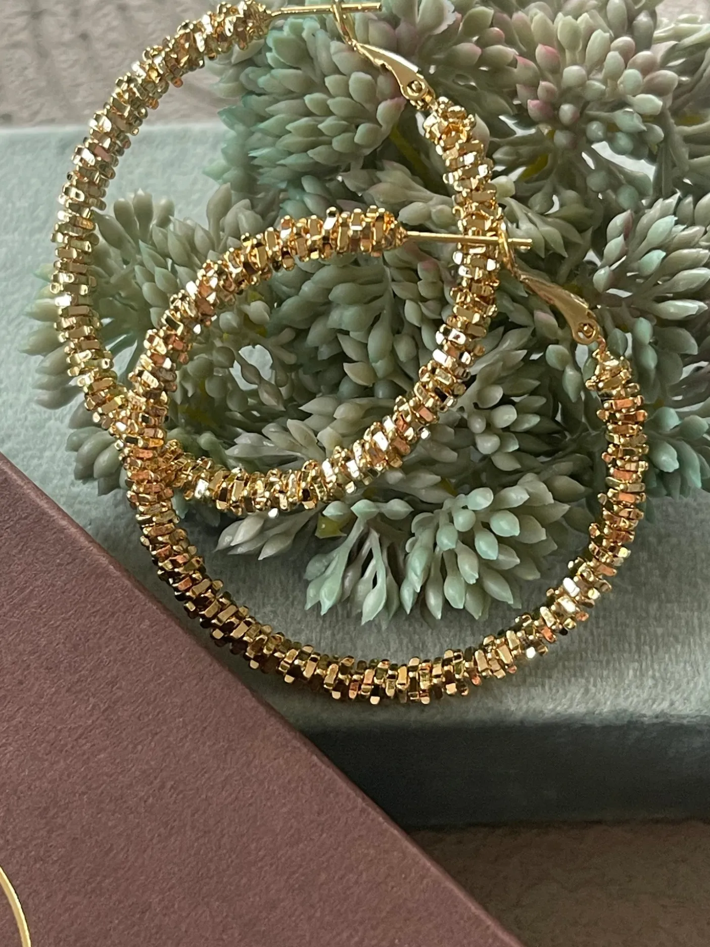 Øreringe INA Hoops Large - 18K forgyldt