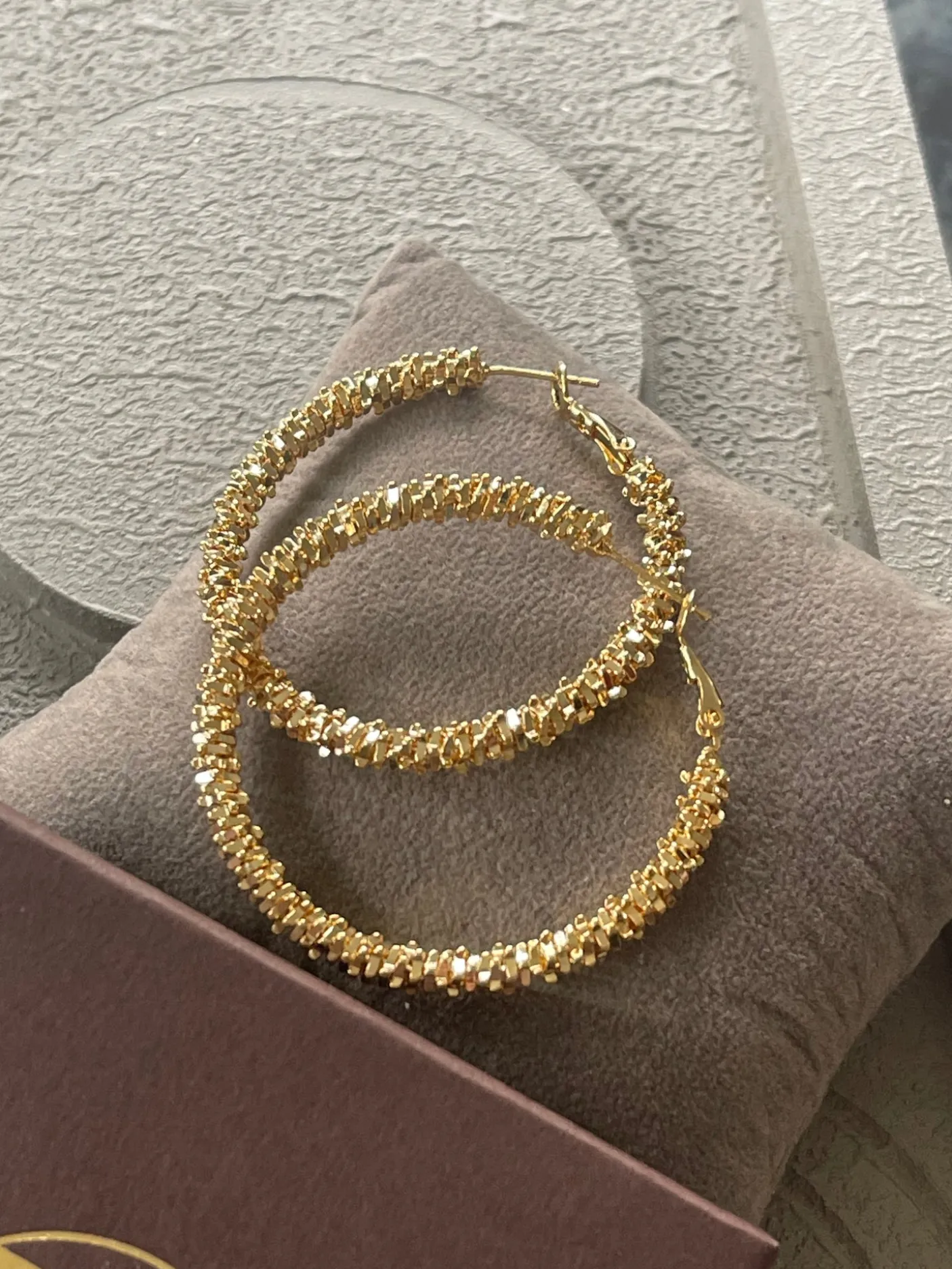 Øreringe INA Hoops Large - 18K forgyldt