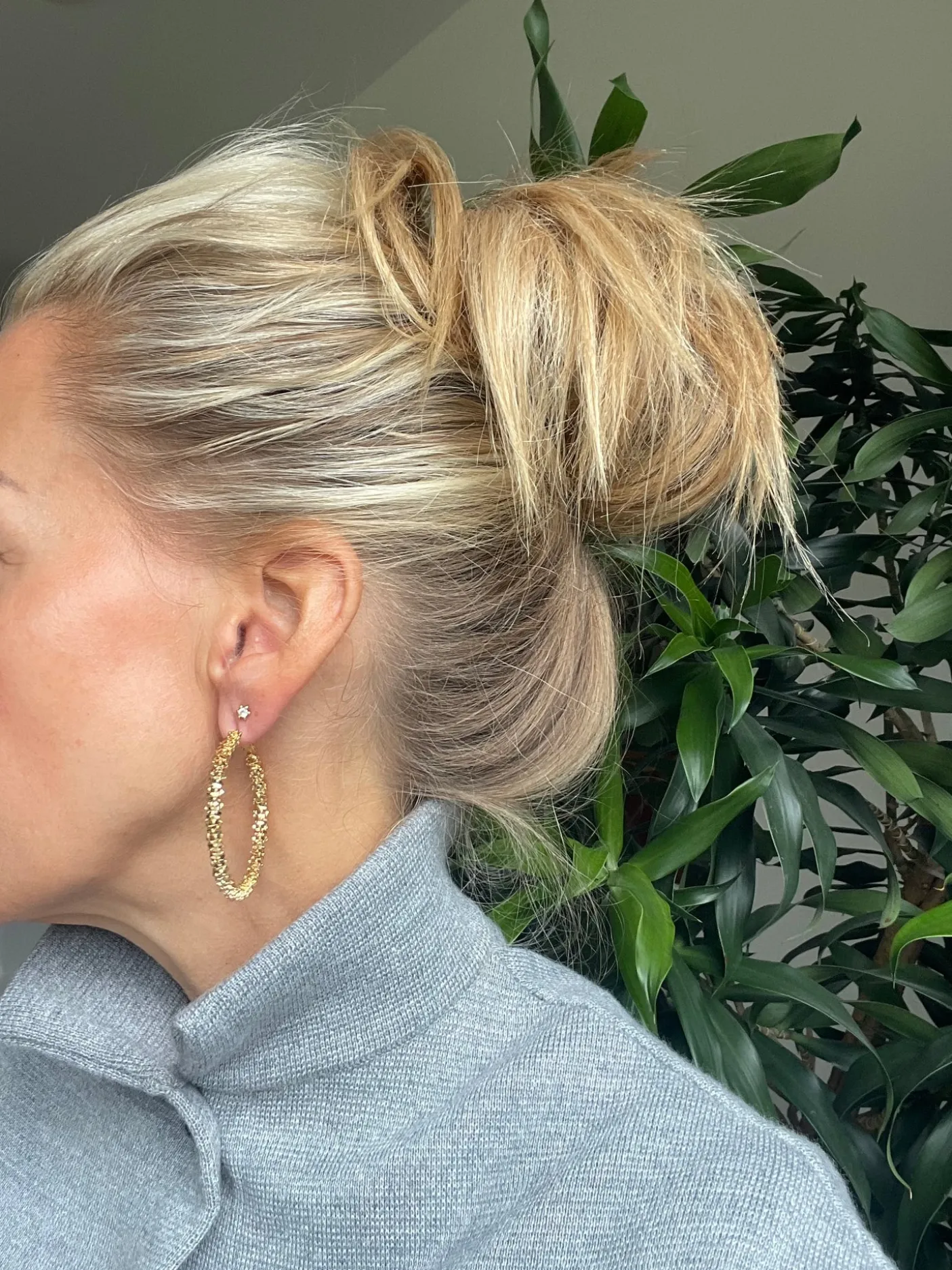 Øreringe INA Hoops Large - 18K forgyldt