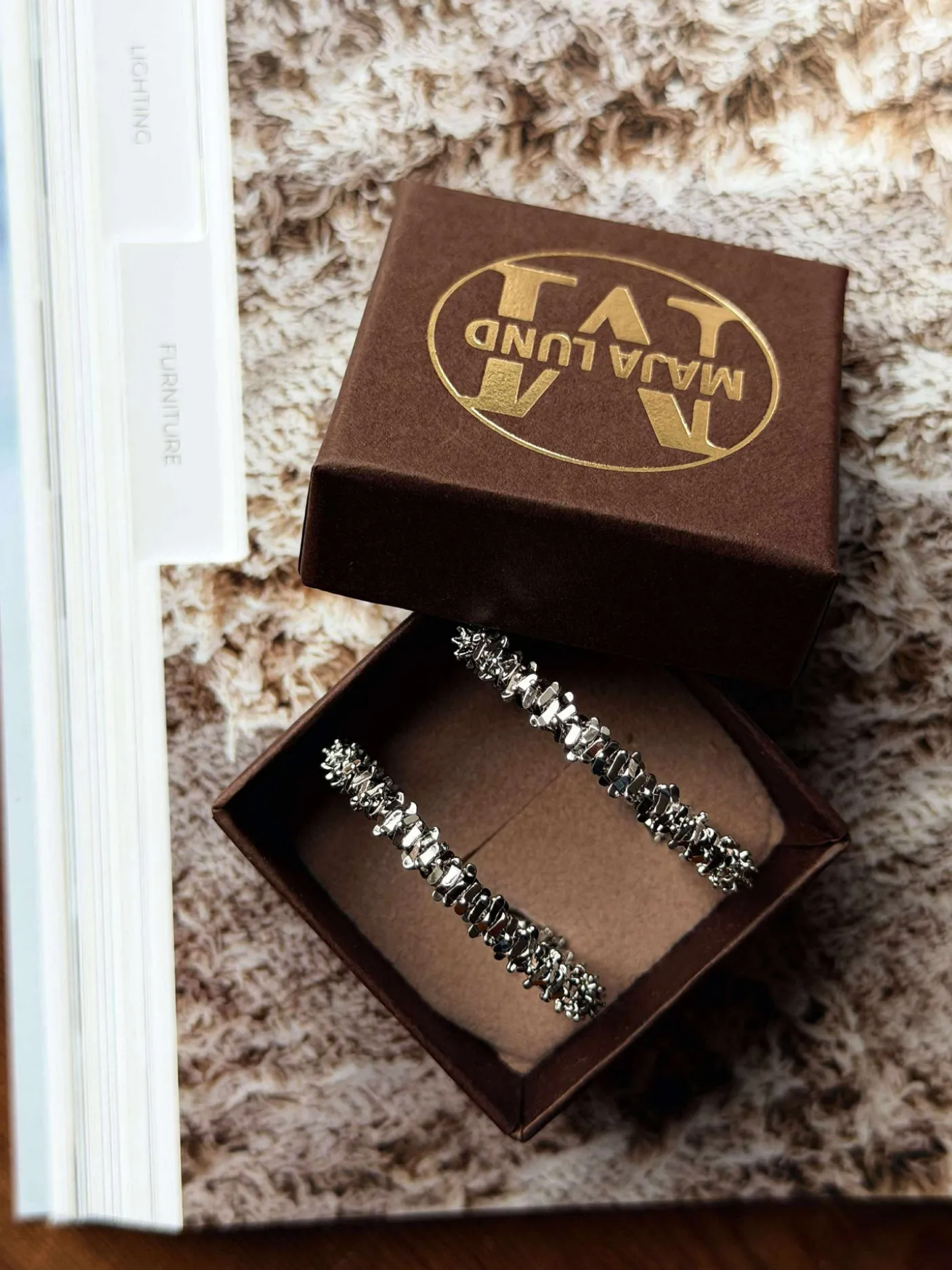 Øreringe INA Hoops Small - sølvbelagt