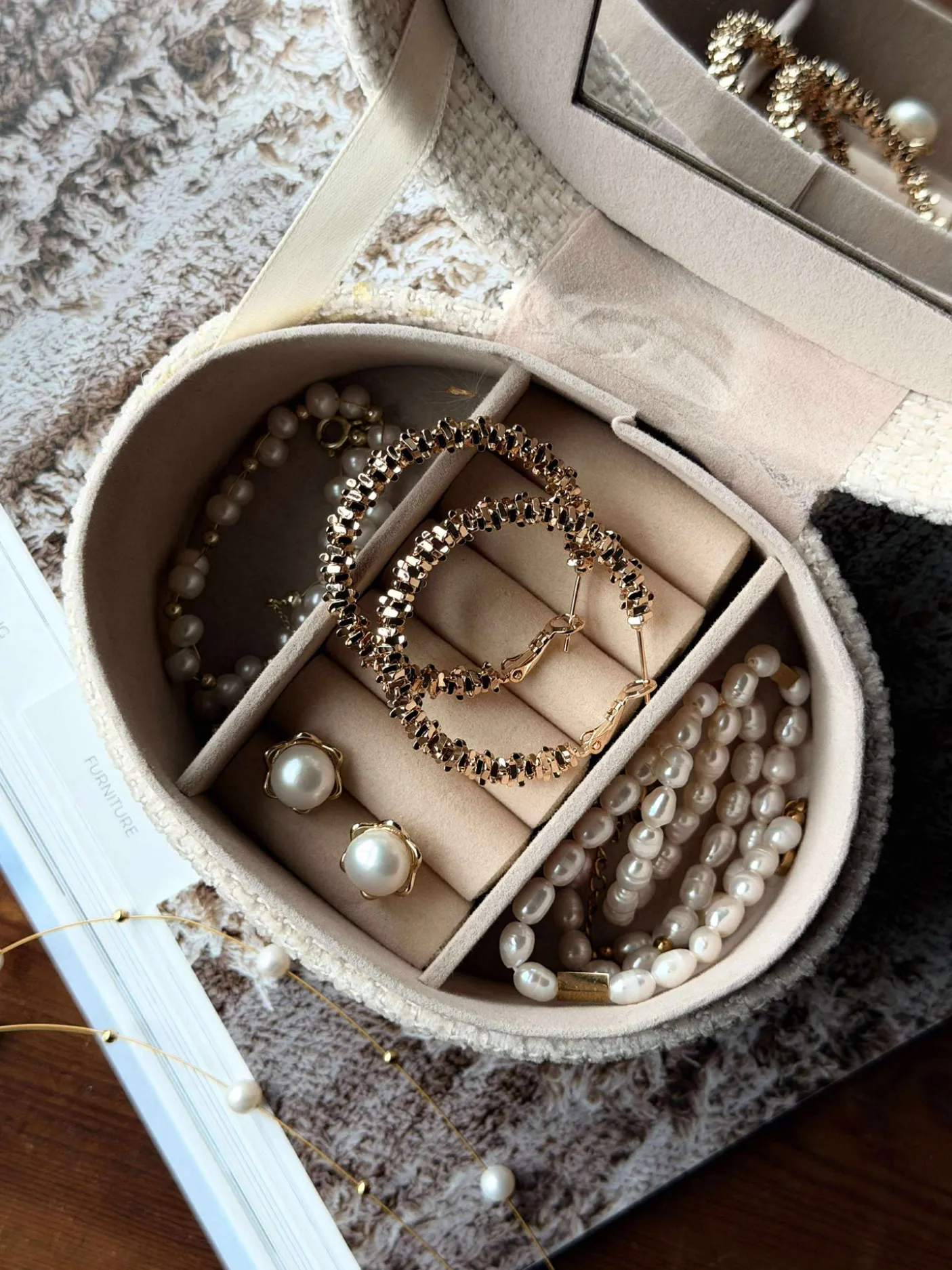 Øreringe INA Hoops Small - 18K forgyldt