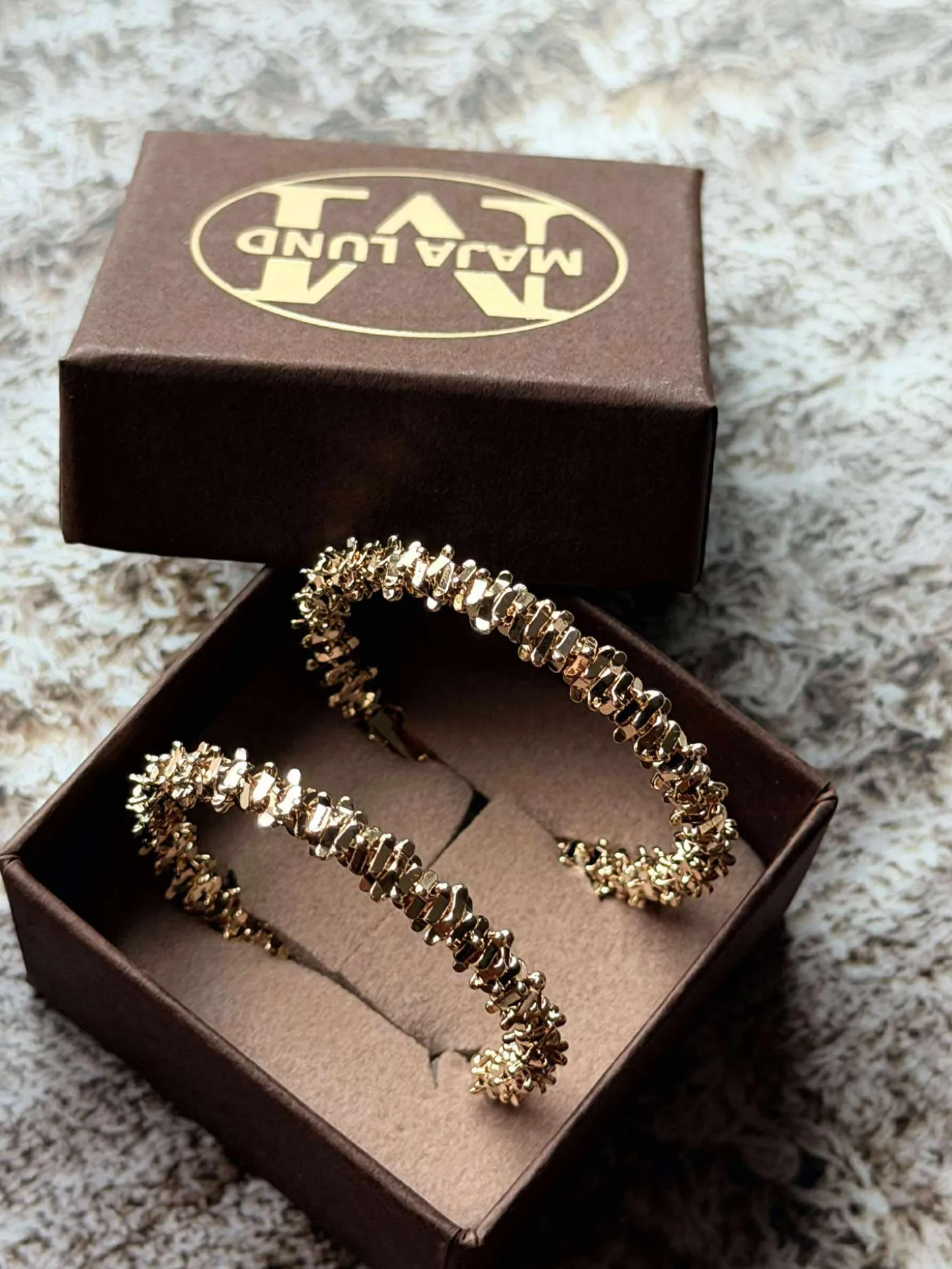 Øreringe INA Hoops Small - 18K forgyldt