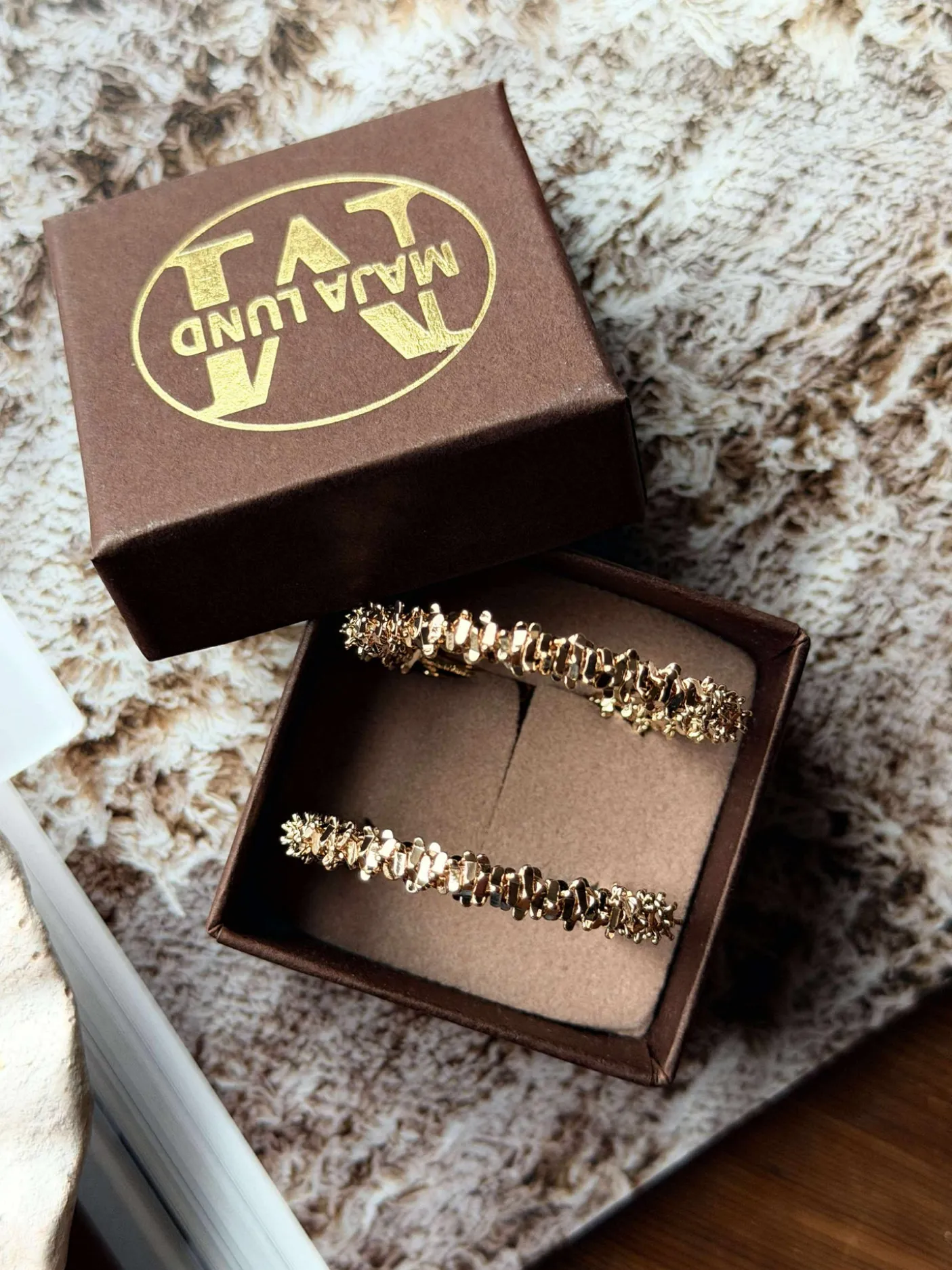 Øreringe INA Hoops Small - 18K forgyldt